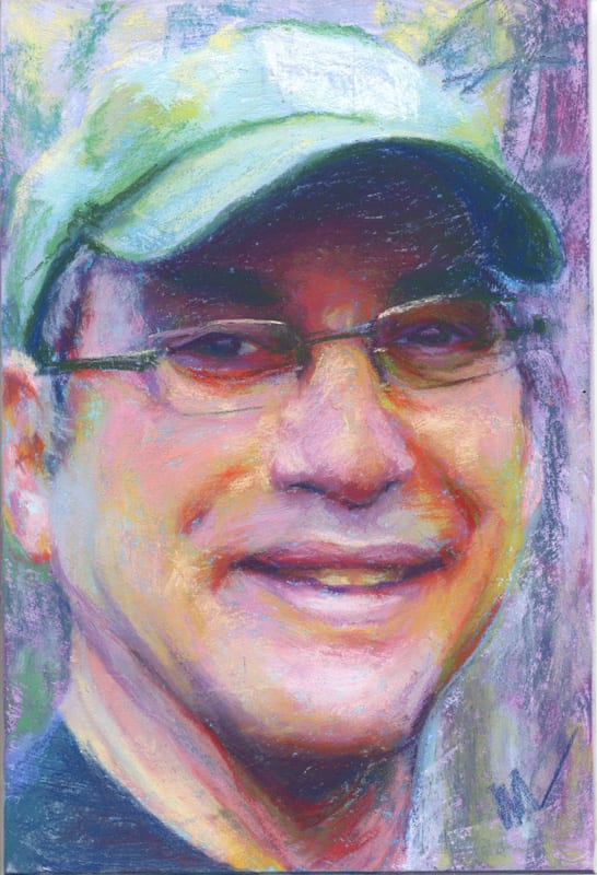 pastel portrait of my husband